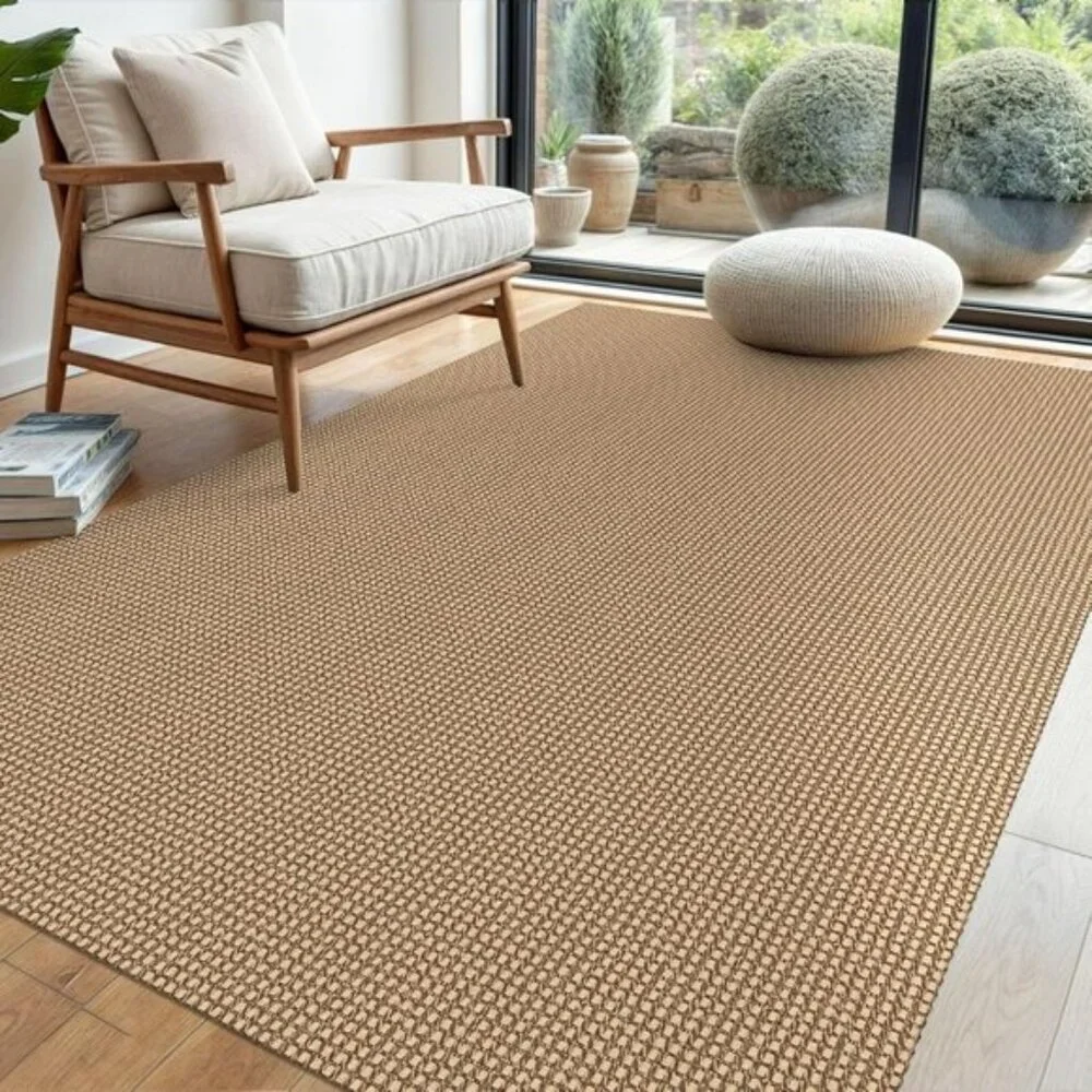 New 4x6 Woven Area Rug, Non-Slip, Washable Cotton Braided Throw Rug for Entryway